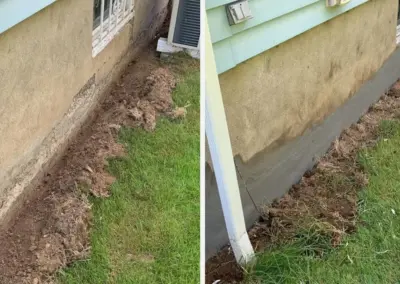 Exterior Skim Coat Before and After